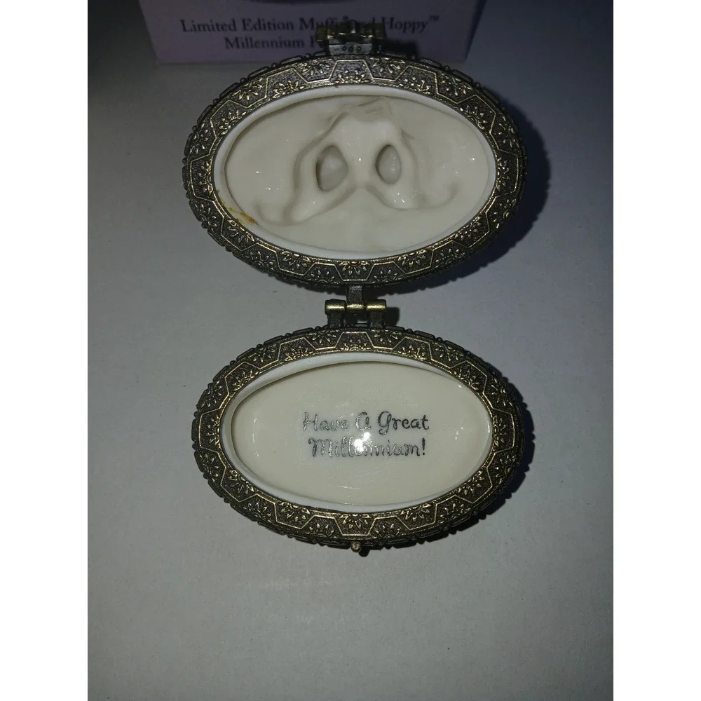 Vtg 2000 Muffy Vanderbear Muffy & Hoppy Limited Edition Millennium Porcelain Box